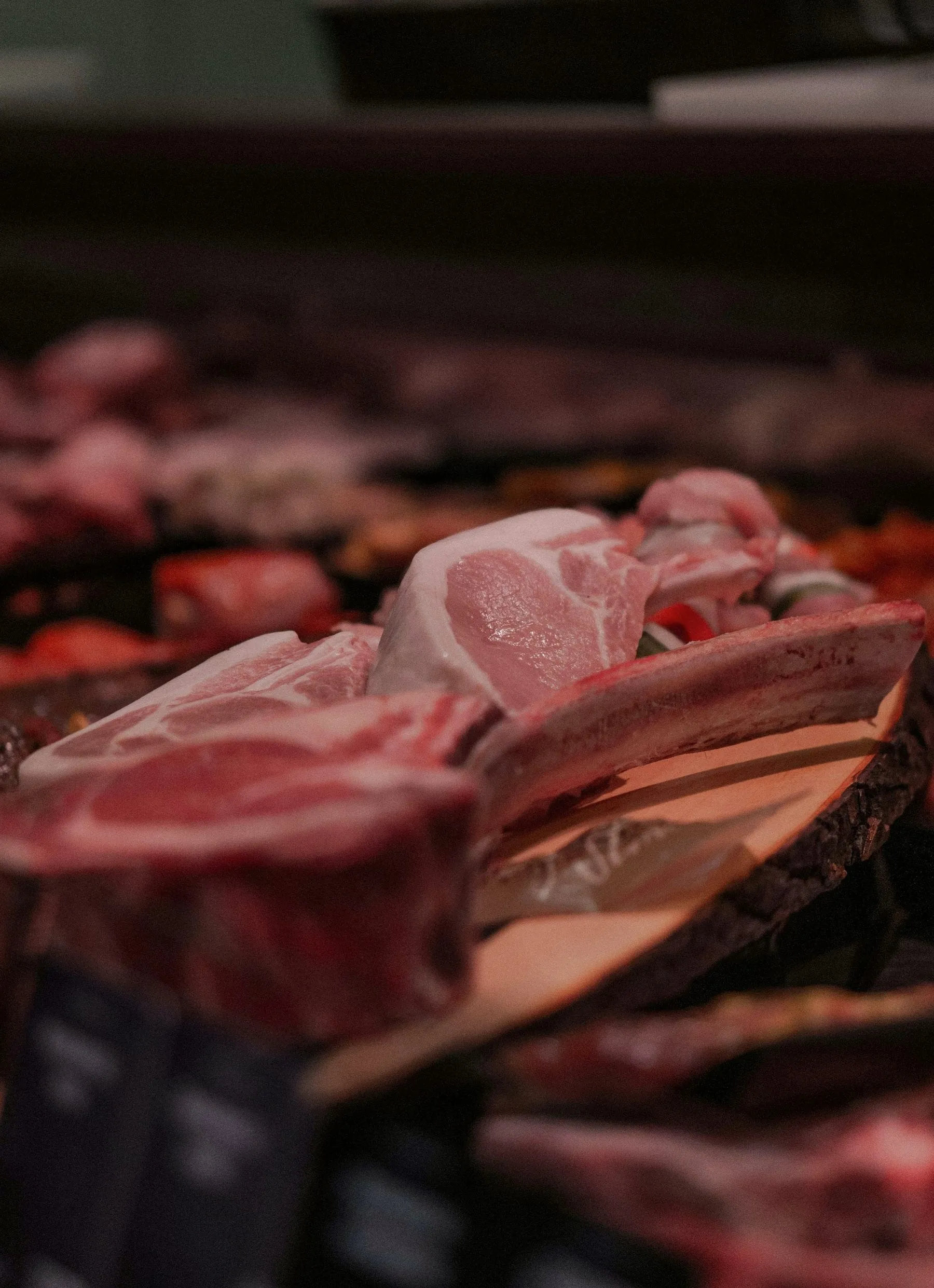 Pork chops cut for a customer’s pork share